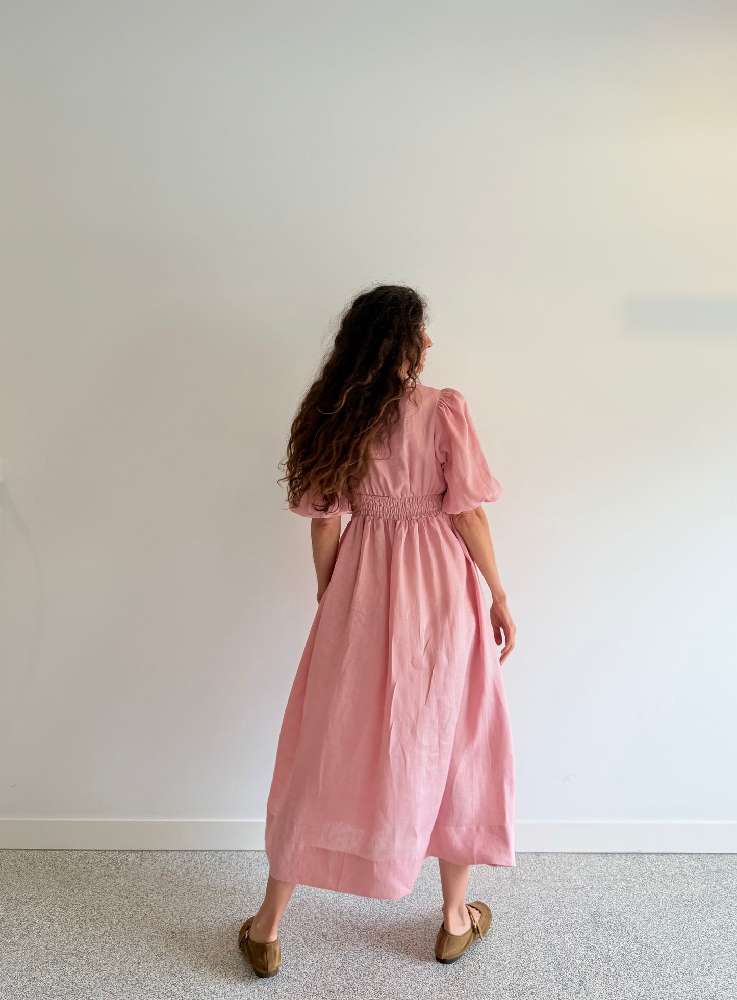 One Bow Dress Apricot